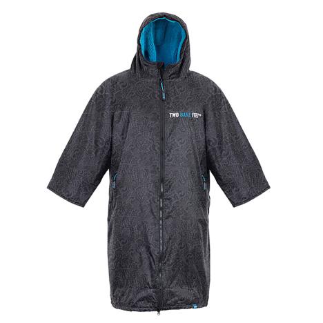 Two Bare Feet Weatherproof Classic Print 3 / 4 Sleeve Changing Robe - Black / Blue £79.99